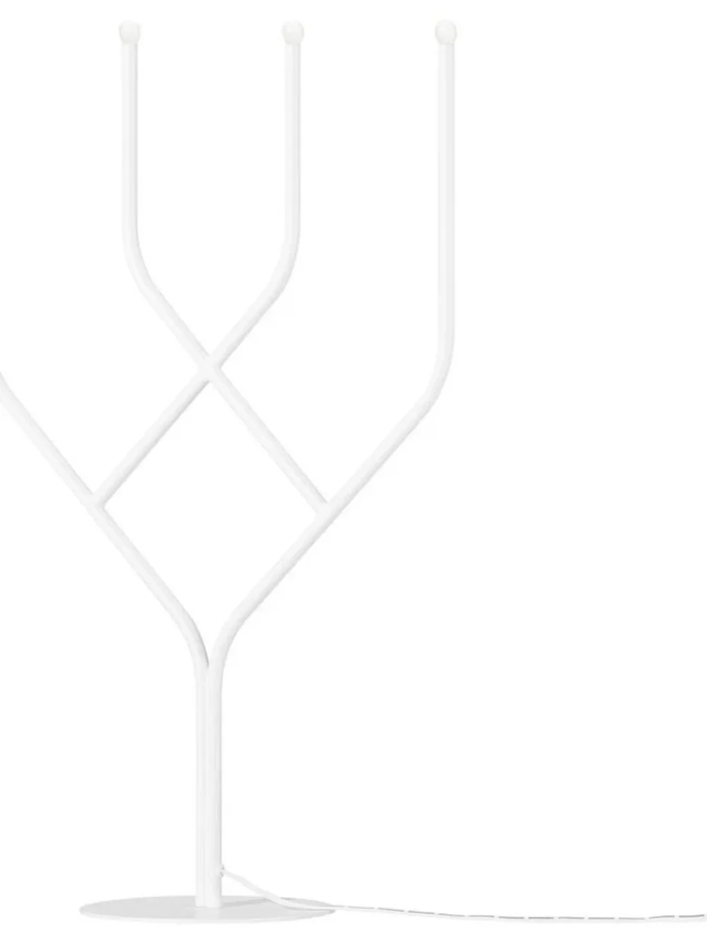 FROJDA LED 4 Arm Candelabra Metal White LED Lamp Christmas Light
